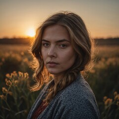 Backlit portraits at sunrise.