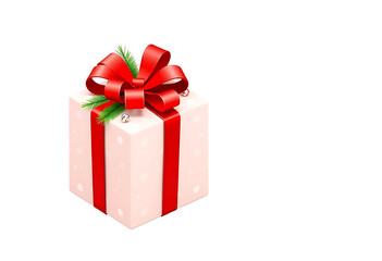 Obraz premium Exquisite Christmas Gift Wrapped in Elegance A Festive Surprise for the Holidays