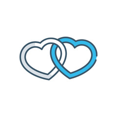 Hearts Intertwined vector icon