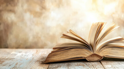 Peaceful woman reading bookcozy living roomopen bookvintage bookwooden tableold