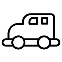 Toy Car Doll Line Icon