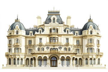 Obraz premium Luxurious palace hotel with intricate architecture and royal elegance