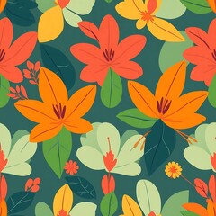 Vibrant Floral Seamless Pattern 