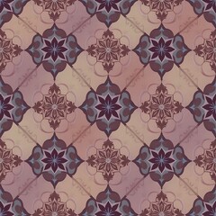 Obraz premium Intricate Floral Tile Pattern 