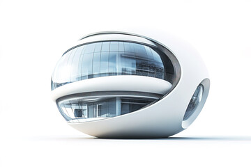 Fototapeta premium Futuristic orb shaped hospital design with innovative spherical architecture