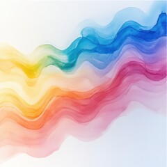 Obraz premium Vibrant colorful waves abstract art digital illustration creative design fluid motion contemporary aesthetic