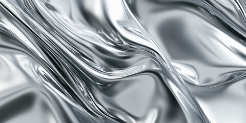 Liquid Chrome: Abstract Metallic Flow