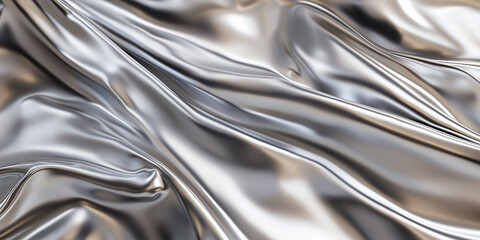 Liquid Silver: Abstract Metallic Flow