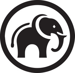 Elephant animal anagram symbol logo icon design as a depiction of the mascot silhouette of a company engaged in the service sector with weighty value