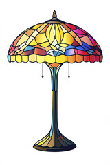 colorful stained glass lamp with elegant design and intricate details