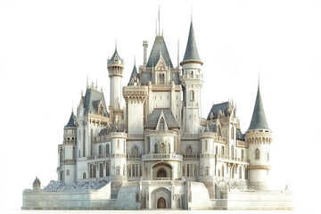 Obraz premium Majestic castle like luxury hotel with fairytale theme and stunning architecture