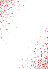 ハートが舞い散る背景イラスト素材 ベクター バレンタインデー 白背景