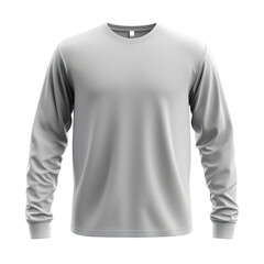 Cozy long sleeve t shirt in simple gray design, perfect for casual wear