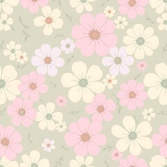 Pastel Floral Seamless Pattern 