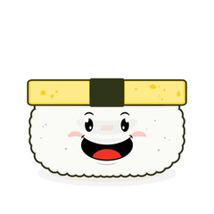 tamago sushi playful face cartoon cute