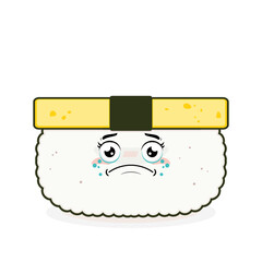 tamago sushi crying face cartoon cute