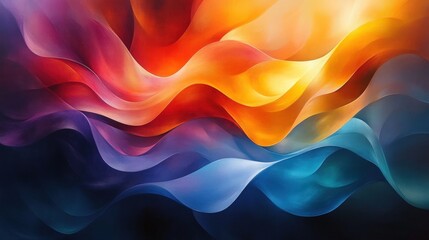 Obraz premium Abstract colorful waves, vibrant hues.
