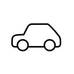 ICON DESIGN WITH This car icon represents a four-wheeled vehicle that is commonly used as a means of personal and public transportation.