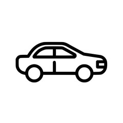 ICON DESIGN WITH This car icon represents a four-wheeled vehicle that is commonly used as a means of personal and public transportation.