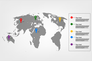 World map business infographic