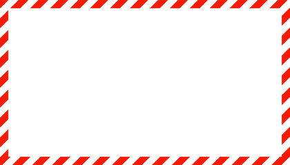 Obraz premium Red White Candy Cane Christmas Decorative Frame Vector Illustration