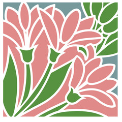 Elegant floral pattern vector design is perfect for creative projects, graphic art, and digital designs. It features vibrant, modern elements ideal for backgrounds, decorations, and fashion designs.