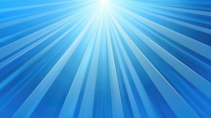 Bright blue rays radiating from a central point, creating a serene and uplifting atmosphere.