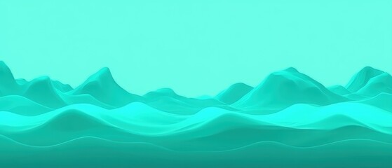 Fototapeta premium Blue ocean with mountains in the background. Banner
