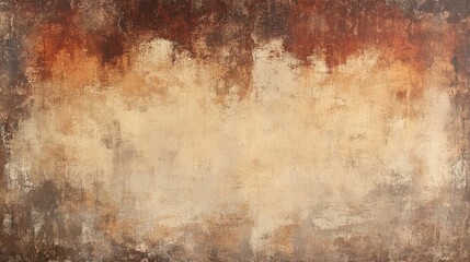 Fototapeta premium Rustic Abstract Brown Beige Texture, Distressed Grunge Pattern, Weathered Aesthetic Art