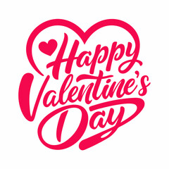 Happy Valentine's Day typography design