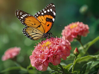 Obraz premium butterfly on flower
