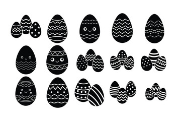 Easter Egg vector silhouette illustration 