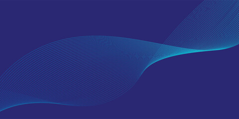 Dark abstract background with glowing wave. Shiny moving lines design element. Modern purple blue gradient flowing wave lines. Futuristic technology concept.