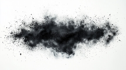 Fine texture of dust particles and grains scattered on a white background, evoking a sense of chaos and imperfection. Ideal for grunge, vintage, and abstract art styles or overlay effect