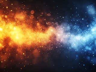 Naklejka premium Orange and Blue Dynamic Light Explosion Abstract Art Digital Medium Vivid Colors Modern Design Unique Concept