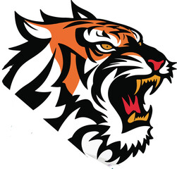 Fototapeta premium Vector tiger head logo design art