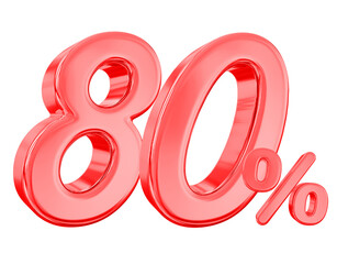 80 Percent Red offer in 3d