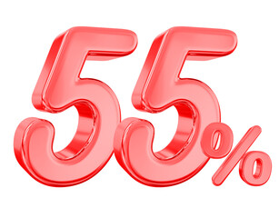 55 Percent Red offer in 3d