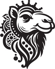 Obraz premium Vector silhouette camel logo art design