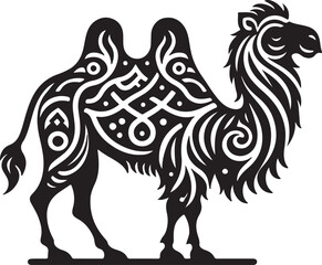 Fototapeta premium Vector silhouette camel logo art design