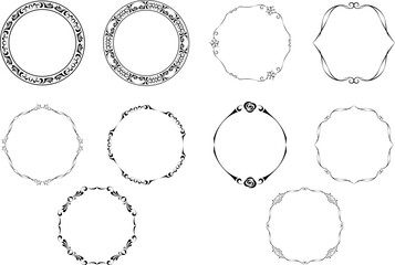 Obraz premium vector frames black on a white background