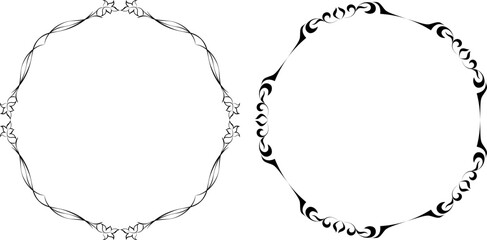 vector frames black on a white background