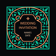 Elegant Floral Wedding Invitation Template Vector Design features beautiful floral elements and romantic style. Perfect for brides and grooms looking for a modern and sophisticated wedding invitation.