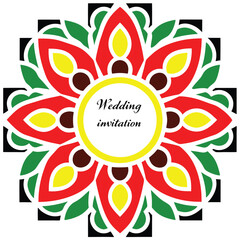 Elegant Floral Wedding Invitation Template Vector Design features beautiful floral elements and romantic style. Perfect for brides and grooms looking for a modern and sophisticated wedding invitation.