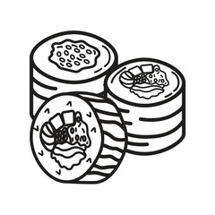 Hand Drawn Sushi Roll