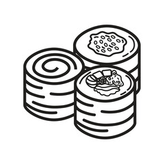 Hand Drawn Sushi Roll
