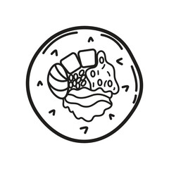 Hand Drawn Sushi Roll