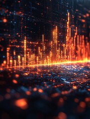 Fototapeta premium digital charts that have stock value