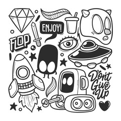 Wall Murals Hand Drawn Doodle Vector