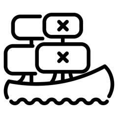 Ship outline style icon
